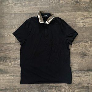 Express Men's Striped Polo Colorblock Striped Color Retro 70s